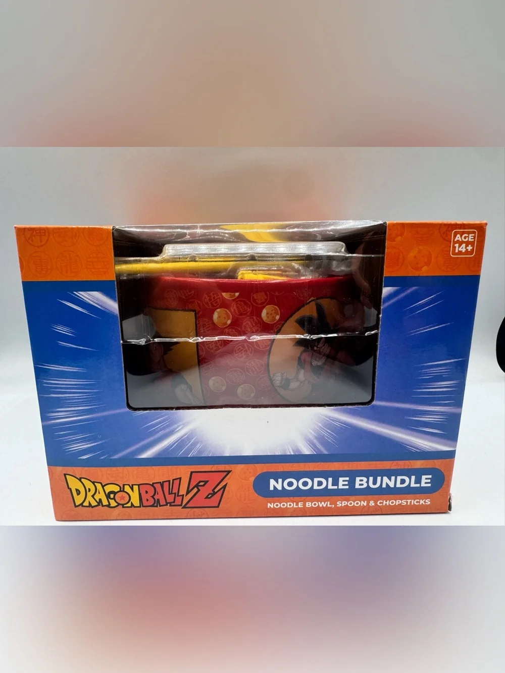 Dragon Ball Z Ramen Noodle Bundle with Bowl, Spoon, & chopsticks NEW